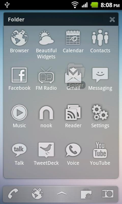 Sense Glass ADW Theme (Donate) Android Themes