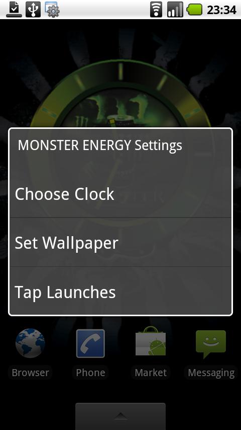 MONSTER ENERGY Alarm Clock Android Personalization
