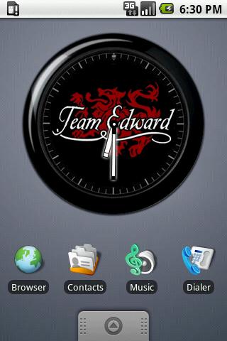Team Edward Clock Widget Android Themes