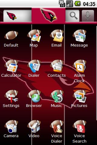 Theme: Arizona Cardinals Android Personalization