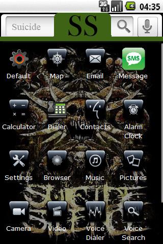 Suicide Silence – Black Icons Android Themes