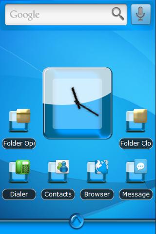 gPhone 4 – Blue (iphone) Android Themes