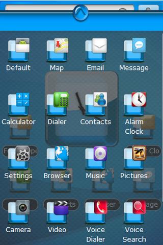 gPhone 4 – Blue (iphone) Android Themes