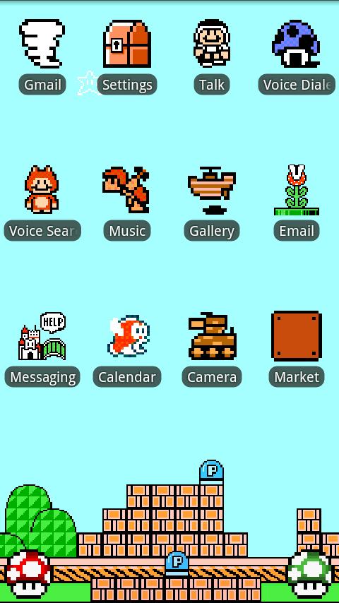 8-bit Mario SNES Theme – HD Android Themes