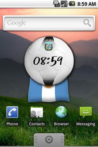 Argentina Football Clock Android Themes