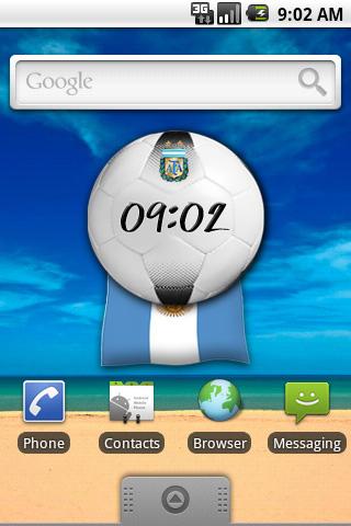 Argentina Football Clock Android Themes