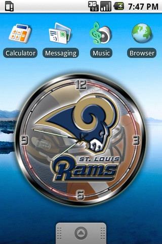 St Louis Rams clock widget Android Personalization