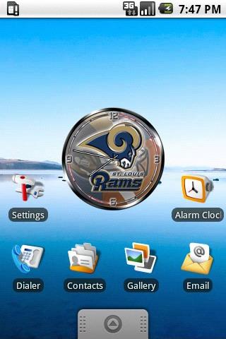 St Louis Rams clock widget Android Personalization
