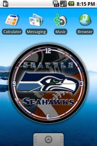 Seattle Seahawks clock widget Android Personalization