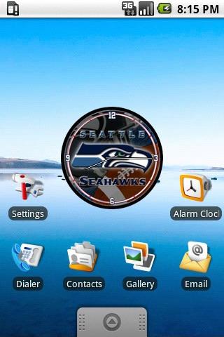 Seattle Seahawks clock widget Android Personalization