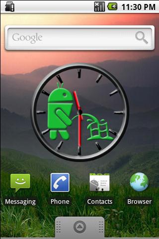 Pee on Windows Clock Widget Android Themes