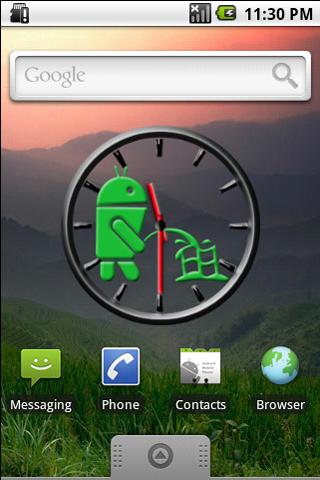 Pee on Windows Clock Widget