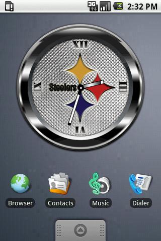 STEELERS BLACK Clock Widget Android Themes