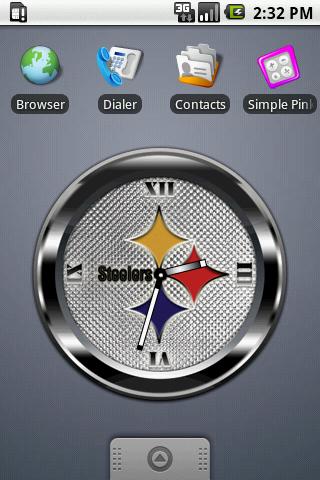 STEELERS BLACK Clock Widget Android Themes