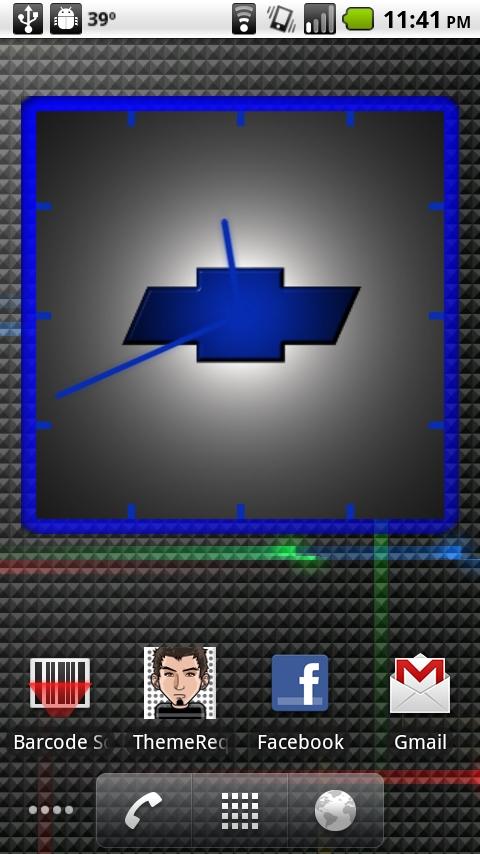 Chevy Bow Tie Clock Widget Android Themes
