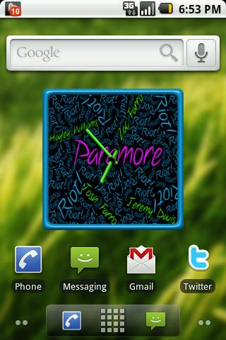 Paramore Big Clock Widget