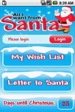 Carta a Santa – Lista Deseo Android Themes