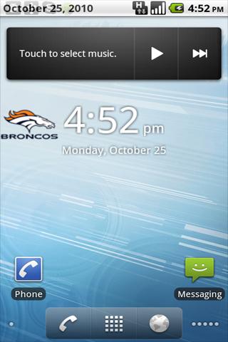 Broncos Digital Clock Widget Android Themes