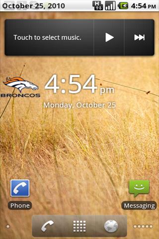 Broncos Digital Clock Widget Android Themes