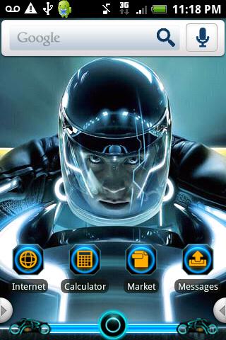OFFICIAL TRON LEGACY Theme Android Themes