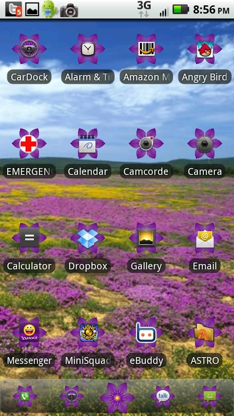Purple Essance ADW Android Themes