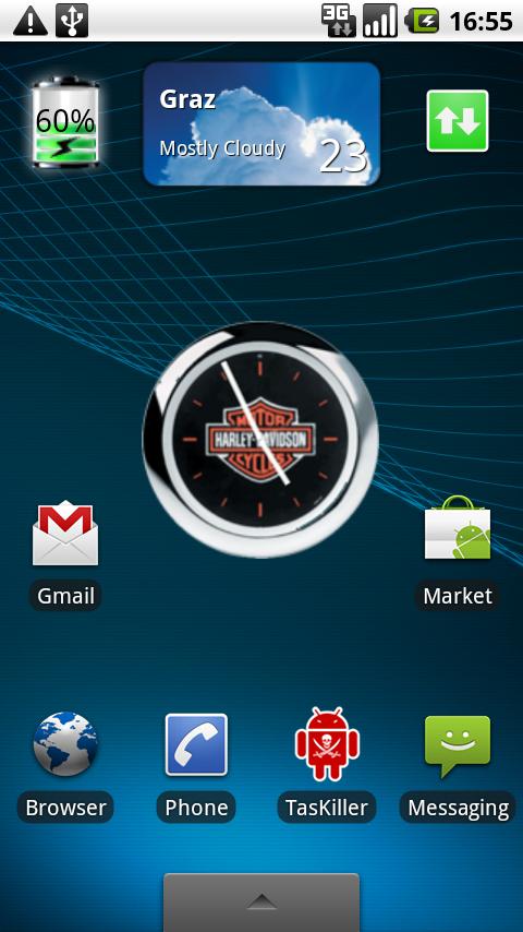 Harley Davidson Clock Widget Android Themes
