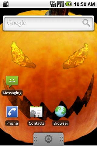 Halloween Flaming Wallpaper Android Themes