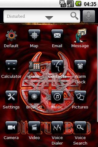 Disturbed – Black Icons Android Themes