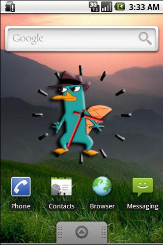 Perry the Platypus Clock  Big Android Themes