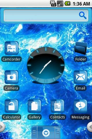 HD Theme:Blue Crystal Android Themes