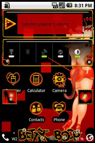 Open Home skin Betty Boop II Android Themes