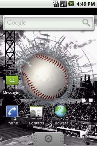 Baseball Cracked Screen Live W Android Themes