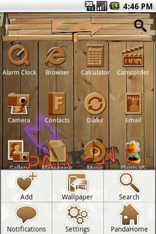 Theme:Wooden Home Android Themes