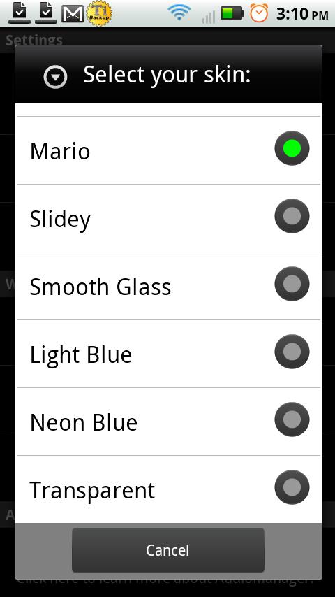 AM Skin:  Mario Android Themes
