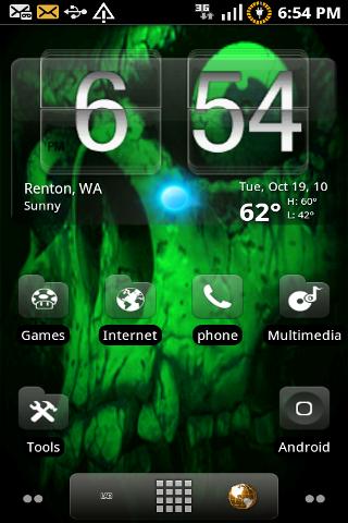 Green Skull Live Wallpaper Android Themes