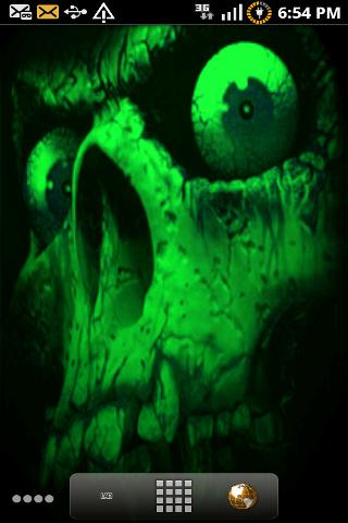 Green Skull Live Wallpaper Android Themes