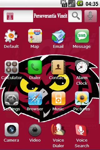 Temple Univ. w/iphone icons Android Themes