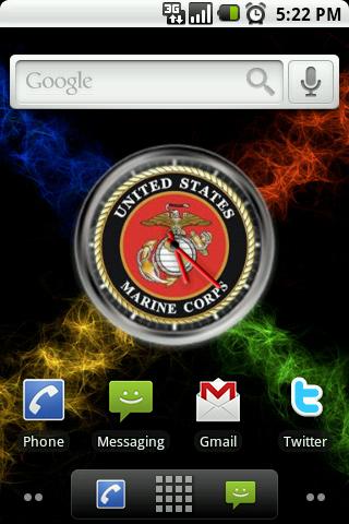 US Marine Corps Clock Widget Android Themes