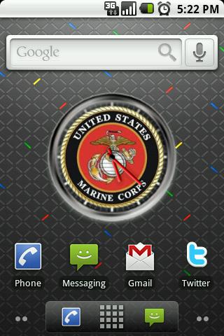 US Marine Corps Clock Widget Android Themes