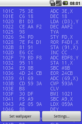 C64 ASM LWP Android Personalization