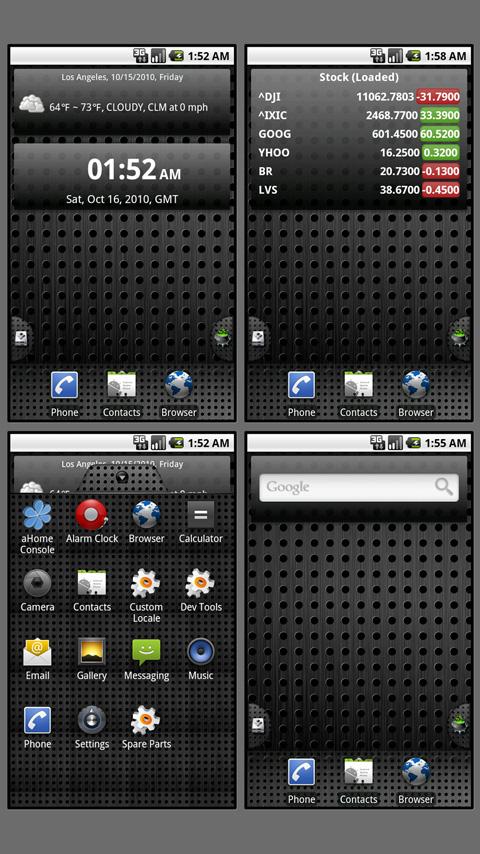 aHome:BlackMetal v1 Android Themes