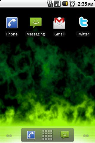 Green Flames Live Wallpaper Android Themes