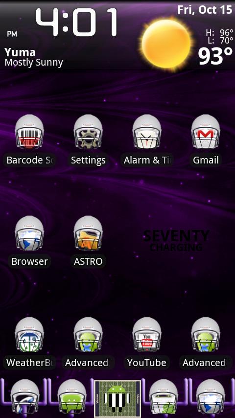Football theme (Purple) Android Themes