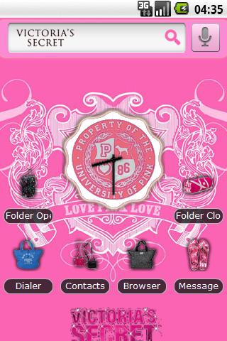 Theme: Victoria’s Secret Pink Android Personalization