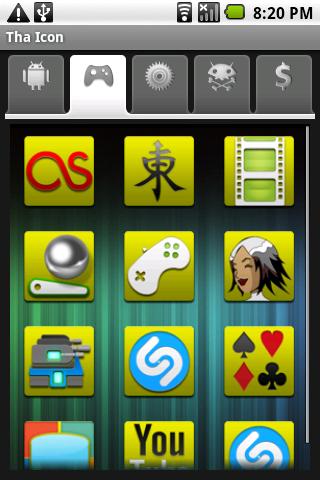 Tha Icon: Pea Green Android Themes