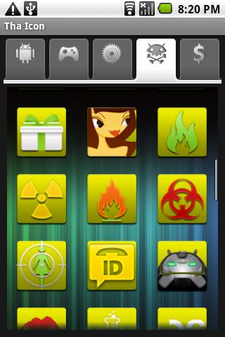 Tha Icon: Pea Green Android Themes