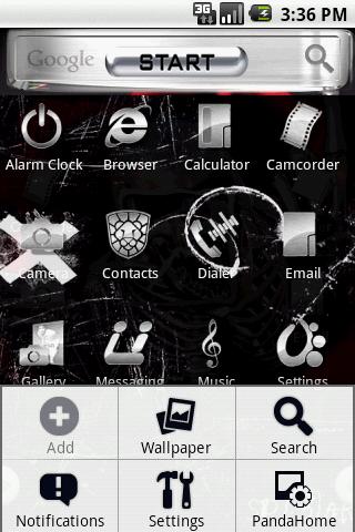 HD Theme:Droid Skull Android Themes