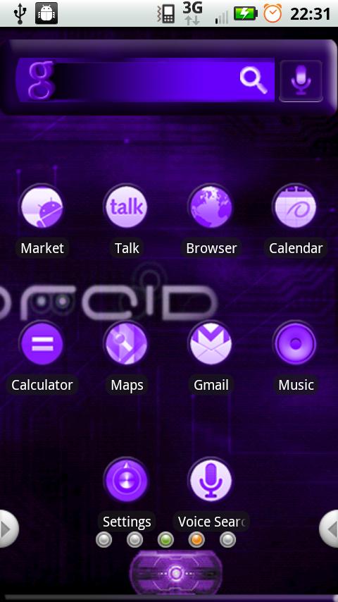 DROID Eye – PURPLE Android Themes