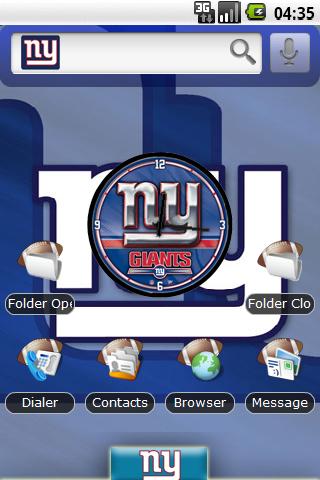 Theme: New York Giants Android Personalization