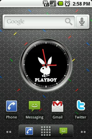Playboy Big Clock Widget Android Themes